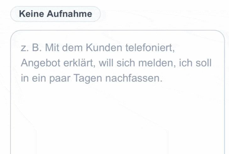Sprachnotiz in FollowUpp aufnehmen und daraus ein Follow-up erstellen